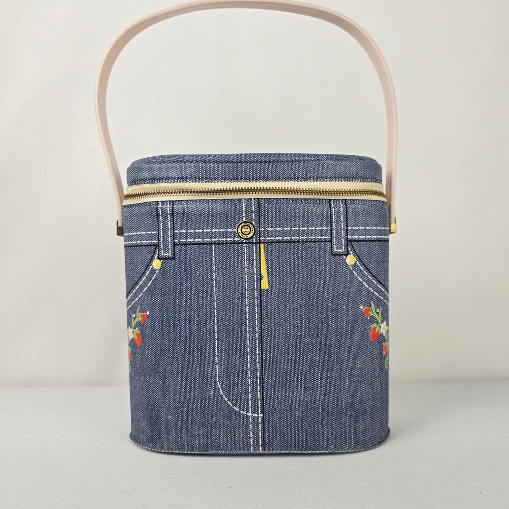 Vintage Aladdin Faux Denim Lunch Pail & Thermos Purse